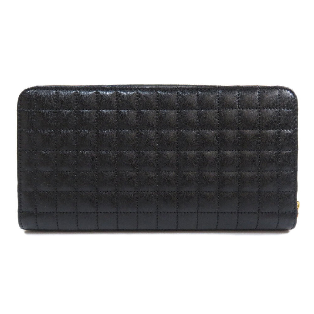 Celine Calfskin Stitch Long Wallet Motif
